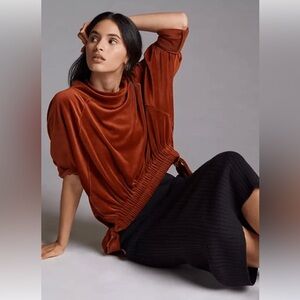 Anthropologie Velvet Pullover